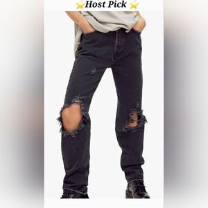 Free People We The Free Lasso Jeans Black ⭐️Host Pick⭐️